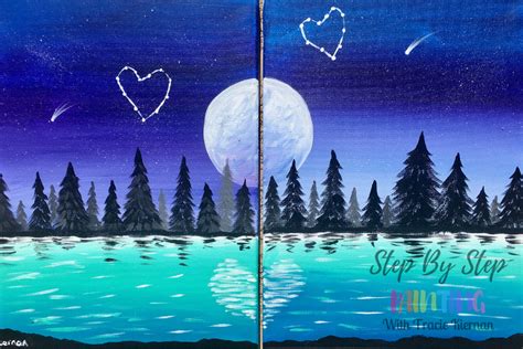 Couples Painting Date Night At Home: Paint & Sip Couple's Edition