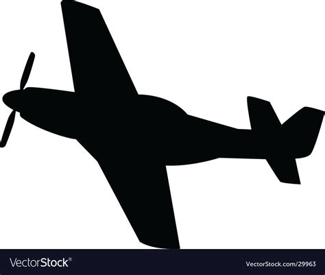 Aero plane silhouette Royalty Free Vector Image