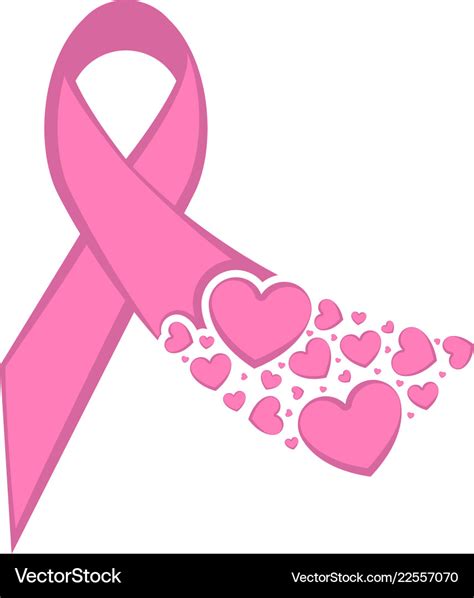 Pink ribbon breast cancer awareness symbol Vector Image