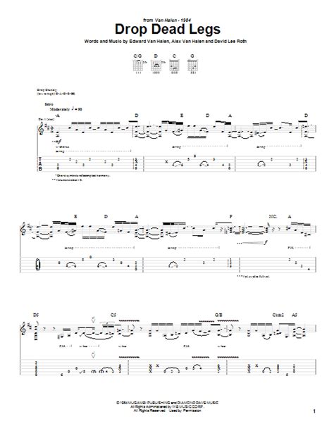 Drop Dead Legs by Van Halen - Guitar Tab - Guitar Instructor