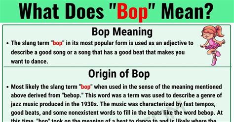 Bop Meaning: What is "Bop" and When Should You Use It? • 7ESL