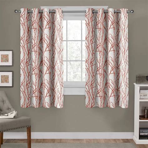 Exclusive Home Branches Linen Blend Grommet Top Curtain Panel Pair ...