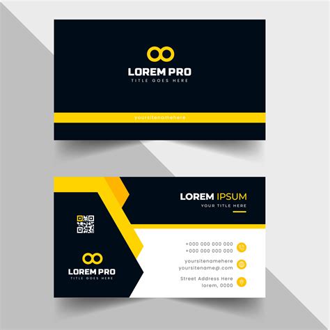 modern creative simple clean business card or visiting card design ...