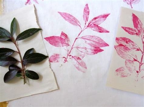 Leaf Printing on Fabric