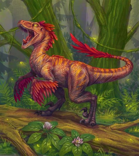 ArtStation - Raptor, Ekaterina Vdovkina | Raptor dinosaur, Dinosaur ...