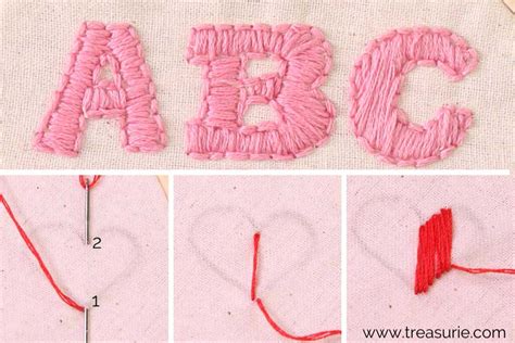 Embroidery Letters - Easiest Stitches for Letters | TREASURIE