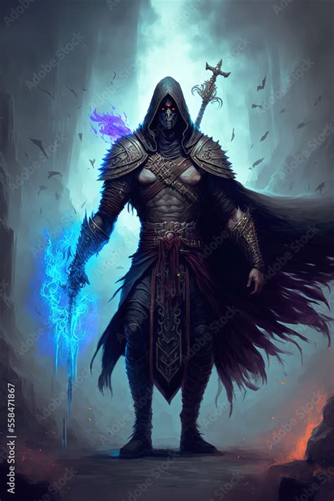 Magic warrior, dark fantasy, full body concept, game character, art ...