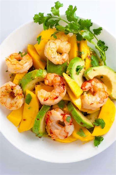 Prawn Mango Avocado Salad with Lemon Lime Vinaigrette - Flavour and Savour