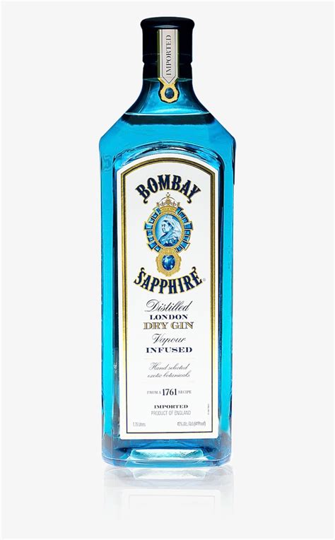 Bombay Sapphire Bottle - Bombay Sapphire Gin Png Transparent PNG ...