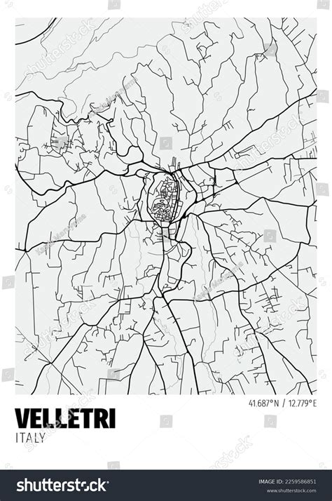 Velletri City Map Italy Map Velletri Stock Illustration 2259586851 ...