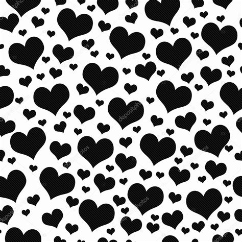 Heart Pattern Wallpaper Black And White