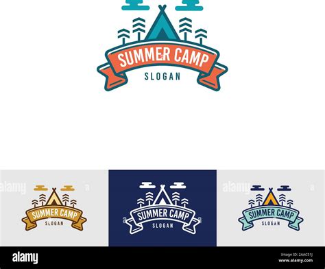 Vintage Summer Camp Logo Template Stock Vector Image & Art - Alamy