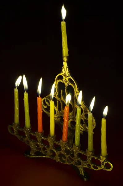 Hanuka candles in hanukkiya — Stock Photo © POOH11 #15322189