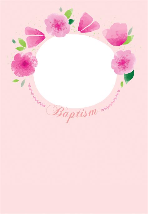 Flower Girl - Free Baptism & Christening Invitation Template ...