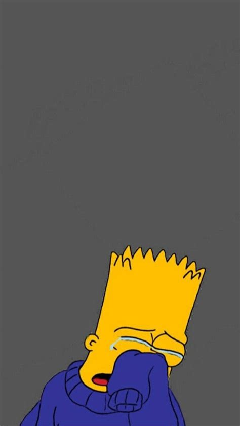 Download Cute Sad Bart Simpson Wallpaper | Wallpapers.com