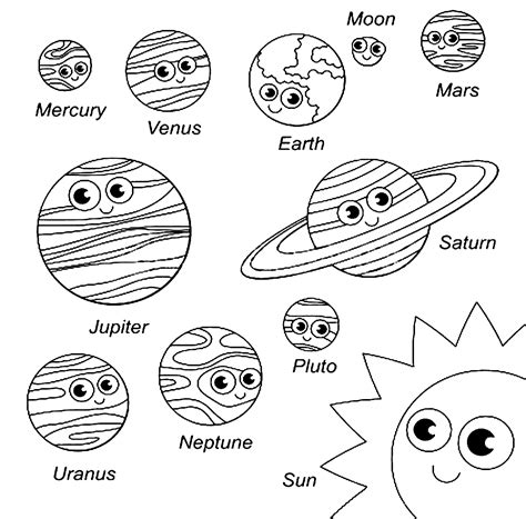 Solar System Coloring Pages Printable for Free Download