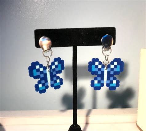 Butterfly Earrings Perler Perler Bead Earring | Etsy