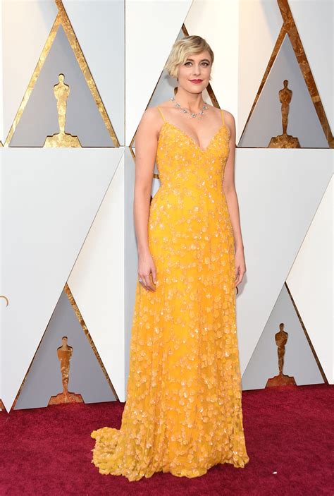 Lady Bird Director Greta Gerwig in Rodarte at the 2018 Academy Awards ...