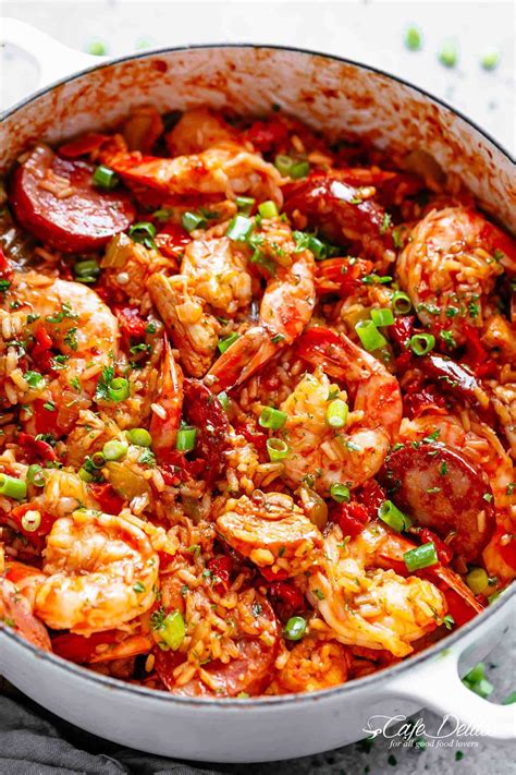 Jambalaya recipe with chicken, shrimp, andouille sausage, rice ...