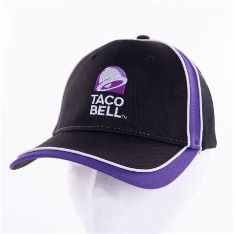 TACO BELL BLACK/PURPLE/WHITE MOISTURE WICKING CAP-NEW-TB-BPW