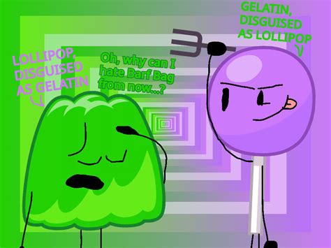 Gelatin and Lollipop Mind Swap (BFDI Fanart) by SpikyDangerousFlower on ...