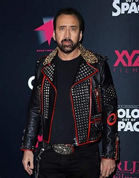 Color Out Of Space Nicolas Cage Jacket | Nathan Studded Leather Jacket