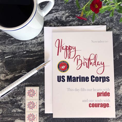 Marine Corps Birthday Military Celebration Greeting Card | Etsy