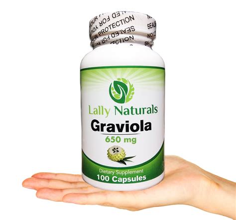 Pure Graviola Extract Supplement 650mg - (100 Count) Soursop (Annona ...