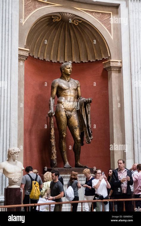 Vatican City Museum The bronze gilded cult statue of Hercules of the ...