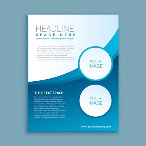 Simple flyer with circles and wave Vector | Free Download