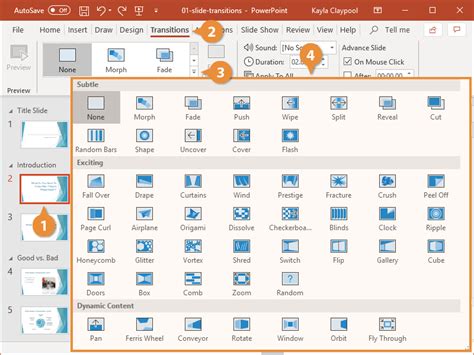 Adding Transition Effects In MS PowerPoint