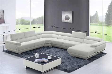 Sectional Upholstered in Real Leather with Comfortable Chaise Lounge ...