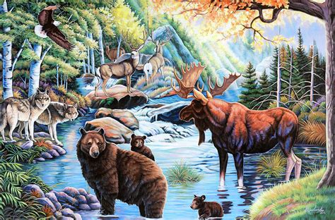 North American Wildlife Painting by Jenny Newland - Pixels