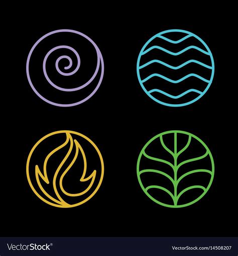 4 element nature Royalty Free Vector Image - VectorStock , #affiliate ...