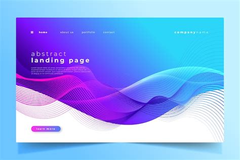 Free Vector | Abstract landing page template design