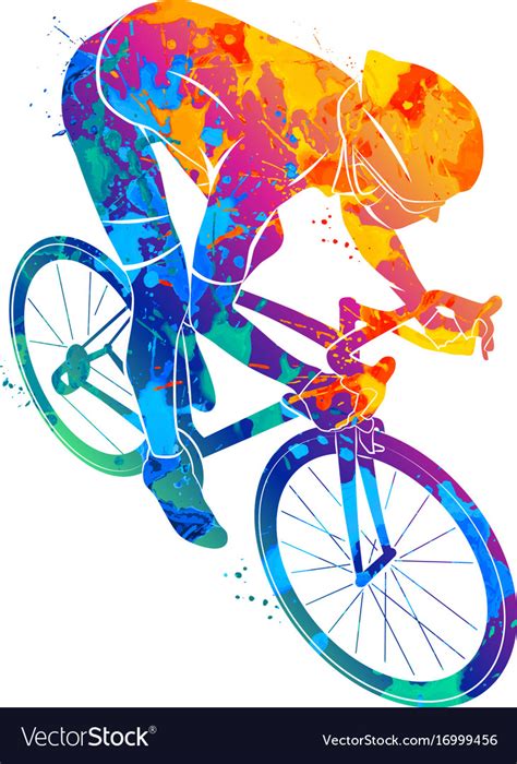 Athlete bike cyclist Royalty Free Vector Image