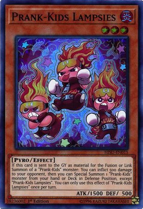 YuGiOh Hidden Summoners Single Card Super Rare Prank-Kids Lampsies HISU ...