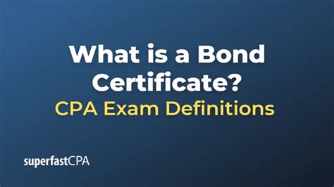 What is a Bond Certificate?