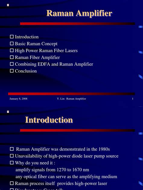 Raman Amplifier | PDF | Laser | Optical Fiber