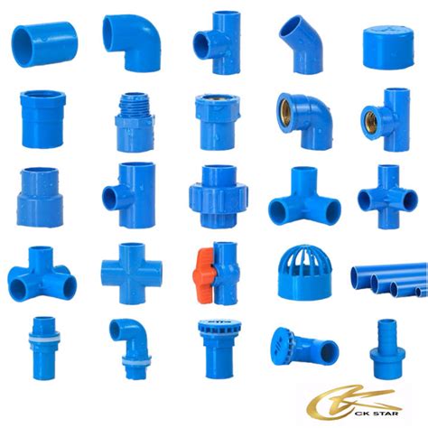 PVC BLUE FITTINGS 1/2" 3/4'' 1'' Elbow,Tee,Adaptor,Coupling,End cup ...