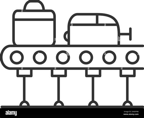 Baggage luggage claim area carousel conveyor belt Stock Vector Images ...