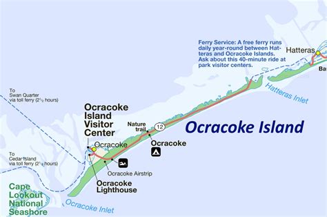 Ocracoke Island Tourist Map - Ontheworldmap.com