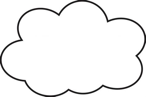 Cloud Outline Printable - Printable Word Searches