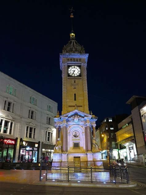 The Clock Tower in Brighton East Sussex England at Night | Brighton ...