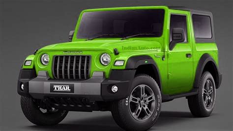 New-gen Mahindra Thar Rendered in a Set of Bright Colours