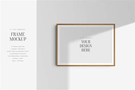 Frame Mockup 5:7 (A4) Landscape - Design Cuts