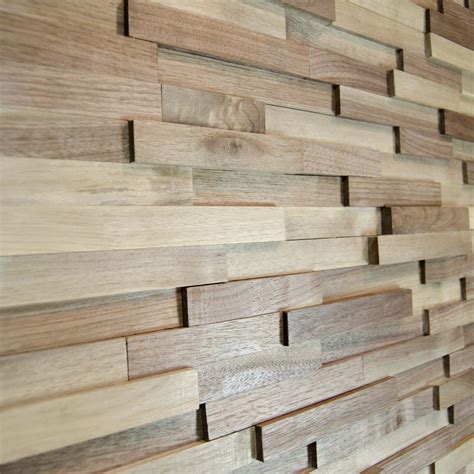 Wallure Striped - Walnut - Narrow - Sleek - Varnished Wooden Wall Panel ...