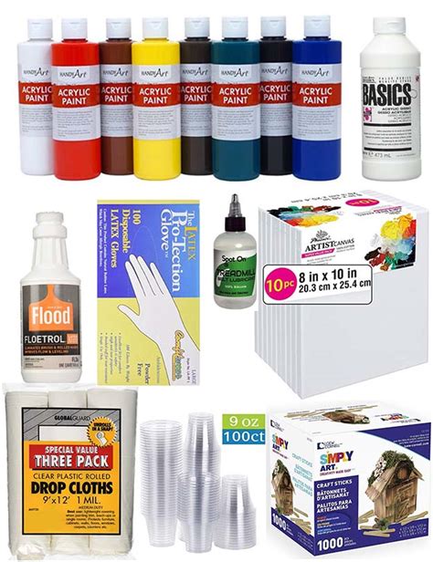 Acrylic Pour Painting Supplies for Stunning DIY Fluid Arts Projects ...