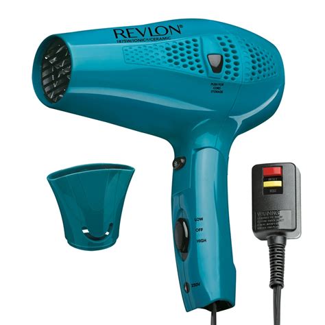 Revlon Essentials Retractable Cord Hair Dryer, Teal with Concentrator ...