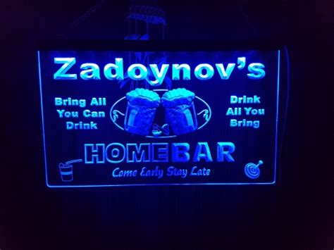 Personalized home bar sign – Light Signs Cave